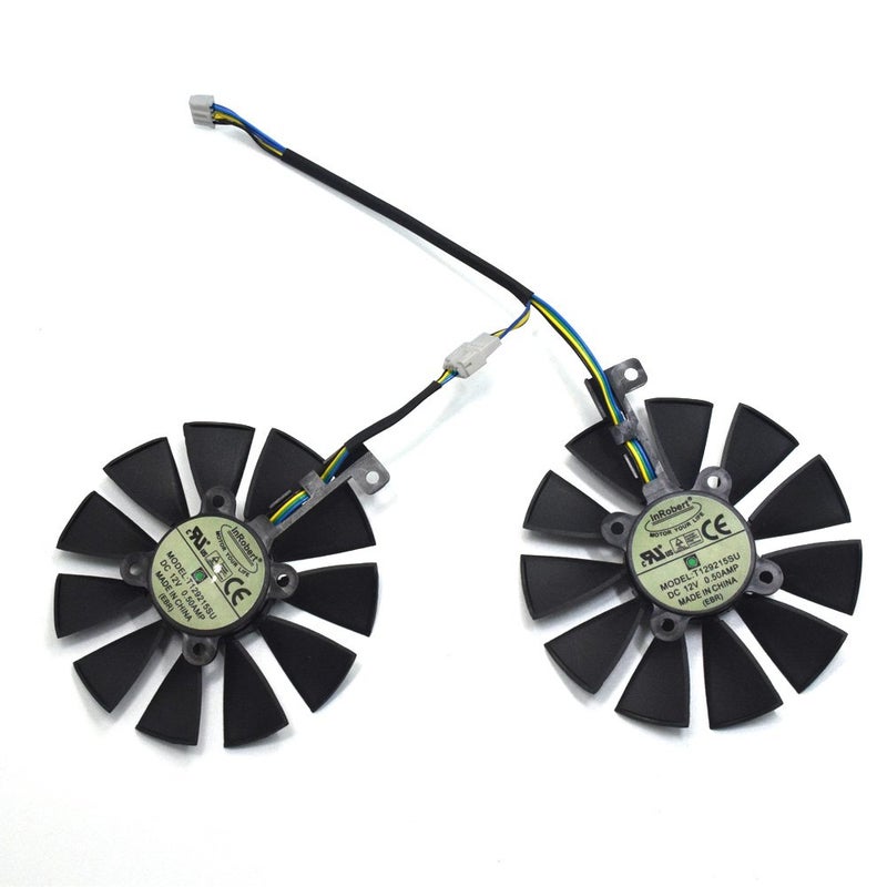 inRobert A Pair Cooling Fan for ASUS Dual Series GTX 1070 1060, RX 480 Graphics Card Cooler (T129215SU) - Image 1